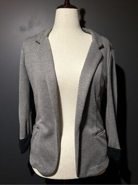 Women’s Gray Open-Front Blazer Jacket
